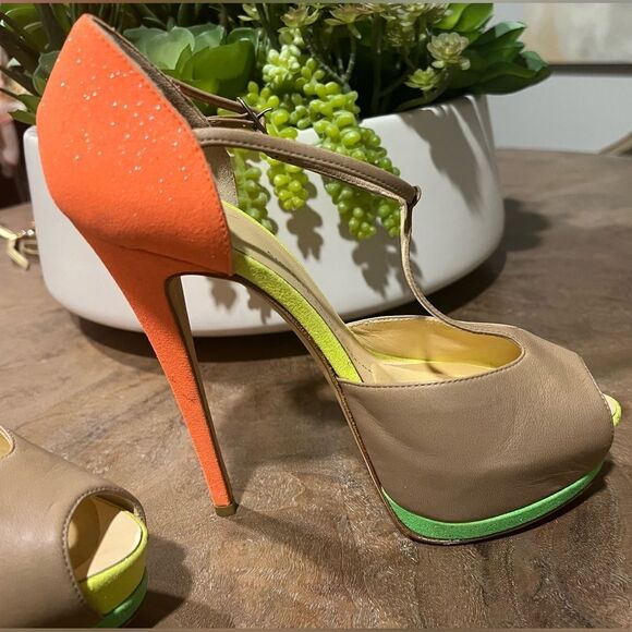 Giuseppe Zanotti tri color platform heel size 38 US 8 - Picture 10 of 12